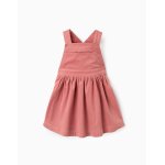 Robe - salopette en velours côtelé avec volants rose Robe - salopette en velours côtelé avec volants rose