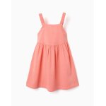 Robe sans manches en coton avec bretelles �lastiques corail clair