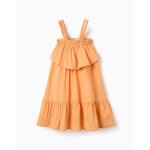 Robe sans manches en coton avec doublure jaune fonc�