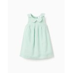 Robe sans manches en coton et lin vert clair