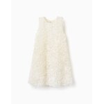 Robe sans manches �vas�e � fleurs blanc