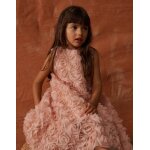 Robe sans manches �vas�e avec roses rose clair