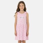 Robe sans manches imprim�e, col rond rose p�le