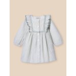 Robe en seersucker b�b� rayure amande