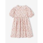 Robe en seersucker fille rose ple