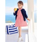 Robe en seersucker à volants fille carreaux rouge Robe en seersucker à volants fille carreaux rouge