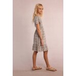 Robe � smocks, imprim� l�opard offwhite maude