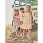 Robe  smocks raye en seersucker fille ray jaune