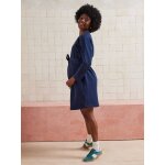 Robe sweat courte de grossesse en molleton marine