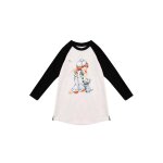 Robe sweat et dessin poulbot baby beige noir