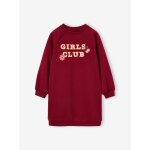 Robe sweat fille rouge