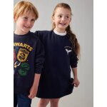 Robe sweat preppy motif hedwige harry potter fille marine