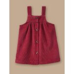 Robe tablier en velours b�b� cerise