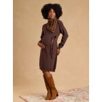 Robe en tricot grossesse et allaitement chocolat