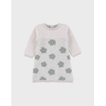 Robe en tricot avec motif floral beige Robe en tricot avec motif floral beige