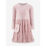 Robe en tulle avec sac fille happy girls rose nude
