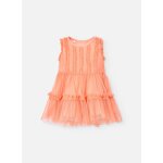 Robe en tulle sans manches orange