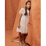 Robe en tulle sans manches avec volants et �toiles blanc