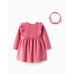 Robe en velours côtelé + bandeau Élastique rose foncé Robe en velours côtelé + bandeau Élastique rose foncé