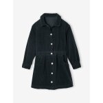 Robe en velours fille vert sapin