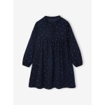 Robe en velours imprimes fille marine