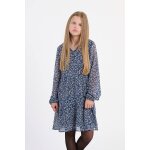 Robe en voile fleuri bleu