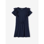 Robe avec volants en broderie anglaise fille marine