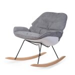 Rocking chaise � bascule fauteuil allaitement lounge gris / blanc