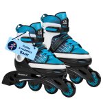 Rollers enfants align�s et ajustable, basic noir / bleu