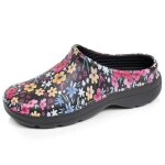 Sabots pour le jardinage, confortables, r�sistants et l�gers noir fleuri