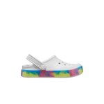 Sabots off court glitter bands sandales scintillantes confort junior blanc