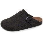 Sabots semelle extra - flex, l�gers, patch talon confort kaki l�opard