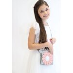 Sac bandouli�re flora marguerite rose & gris