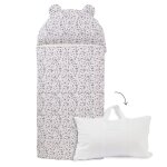 Sac de couchage coton bio bleu