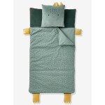 Sac de couchage + coussin animaux vert imprim�