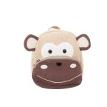 Sac � dos chimpanz� en coton doux light and dark brown