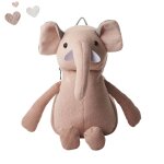 Sac � dos �l�phant en coton doux pink