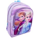 Sac � dos enfant fille la reine des neiges avec elsa et anna 38 cm blanc / violet / bleu