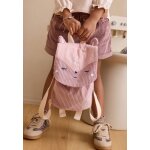 Sac  dos enfant en velours ctel mona rose