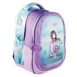 Sac � dos fille 2 - en - 1 � motif 44 cm bleu / violet