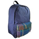 Sac � dos fille forme borne tartan bleu