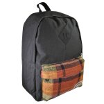 Sac � dos fille forme borne tartan noir