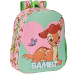 Sac � dos fille safta 3d bambi semi - rigide imprim� disney bleu / rose / clair