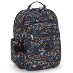 Sac � dos gar�on kipling seoul college extra skate 44 cm - poche pour ordinateur noir / multicolore