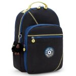 Sac � dos gar�on kipling seoul lap lets scuba 44 cm avec poche pour ordinateur noir / jaune / bleu