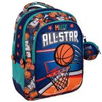 Sac � dos gar�on de primaire all star basketball 43x32x18 cm 25 l must bleu