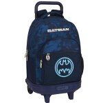 Sac � dos gar�on avec roulettes batman legendary 45 cm - qualit� premium bleu marine
