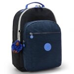 Sac � dos kipling seoul lap true block 44 cm - emplacement pour ordinateur bleu / blanc