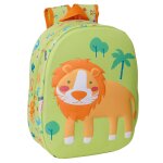 Sac � dos lion savane 3d 33 cm maternelle multicolore