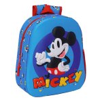 Sac � dos maternelle 3d mickey mouse 33 cm ajustable bleu / rouge / blanc